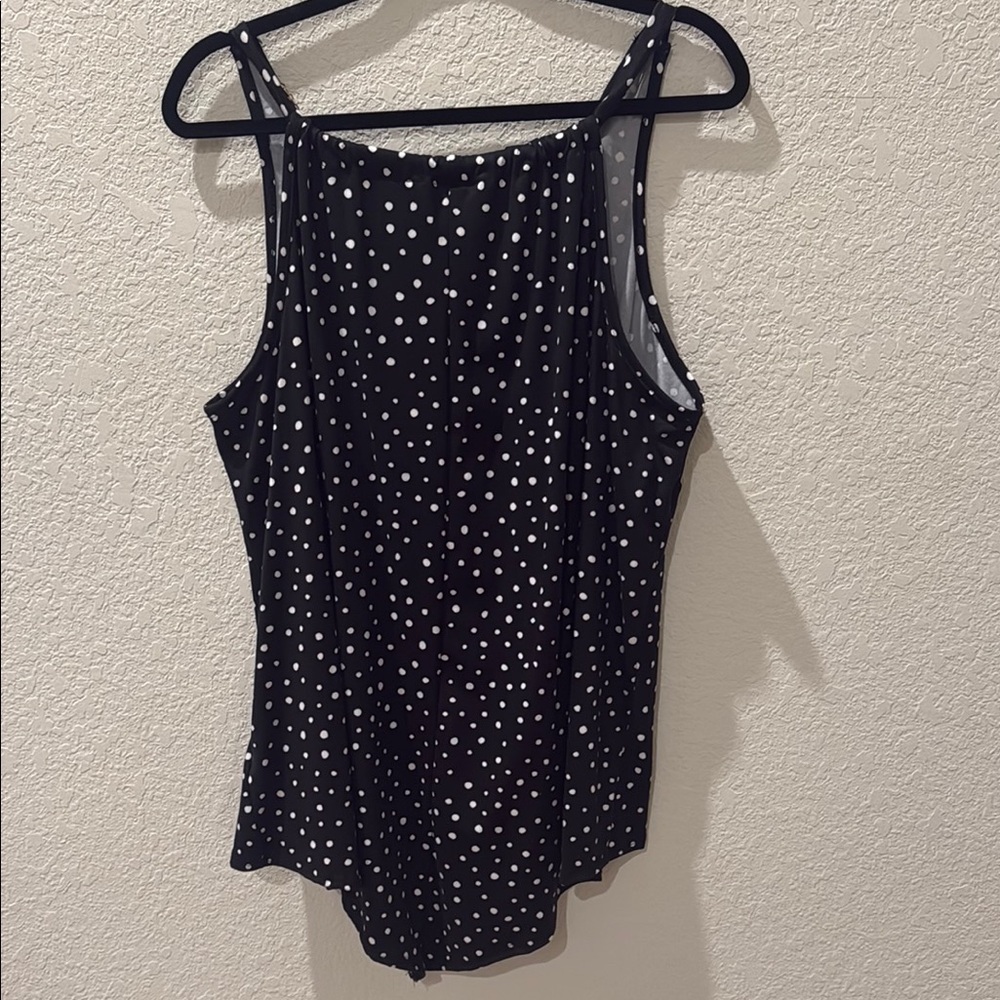 2X First Love Blue SleevelessTank Top with Gold Accent Necklace - Picture 2 of 6